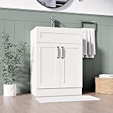 BELOFAY 500mm Floor Standing Vanity Unit with Basin Crawley White