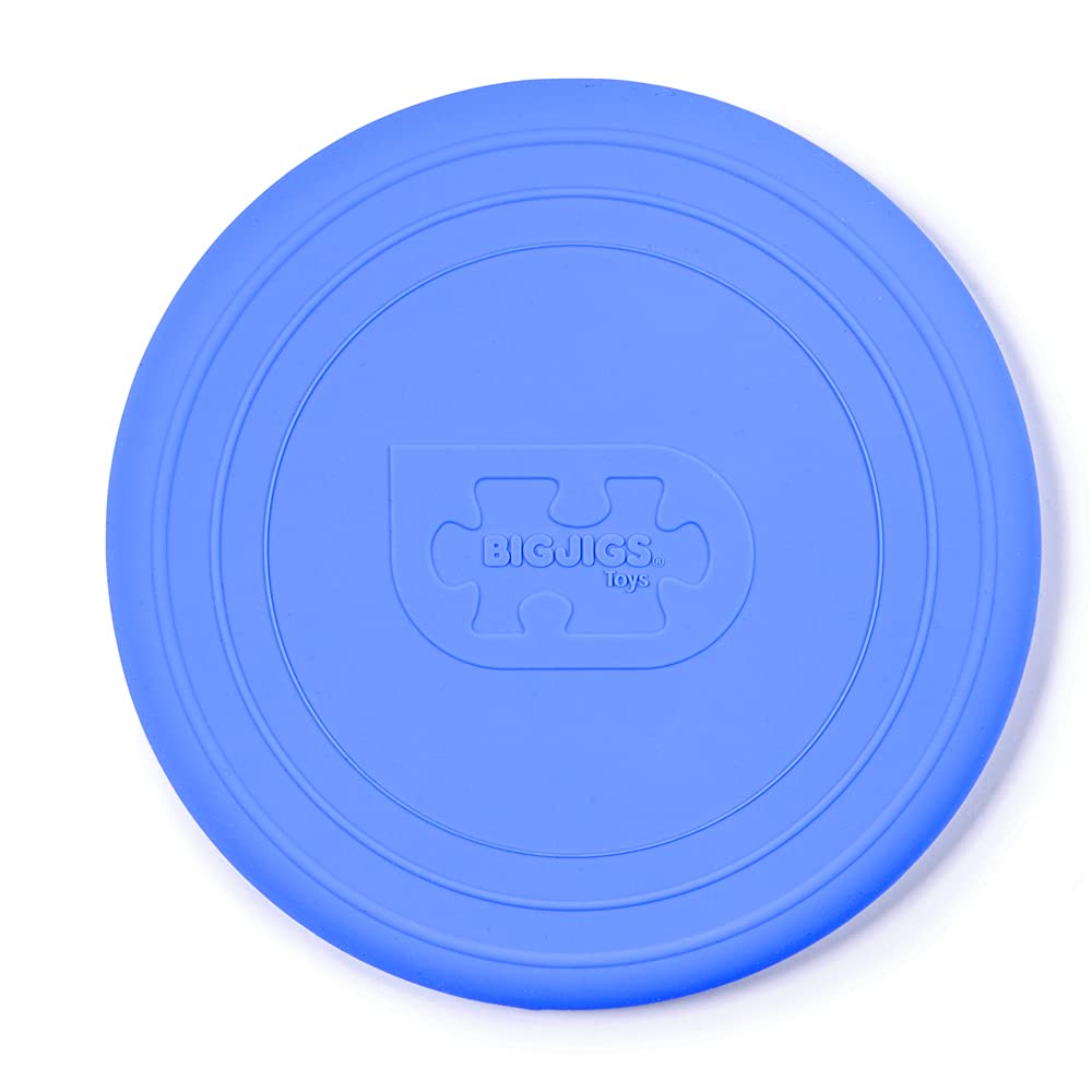 Bigjigs Toys Frisbee Flying Disc (Ocean Blue) - Silicone Frisbee For Kids, Quality Flying Saucers, Beach Toys & Garden Toys, Holiday Toys For Toddlers