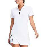 Hiverlay Tennis Dresses for Women with 2 Pockets Built in Shorts UPF 50+ Golf Dress Workout Athletic Dresses