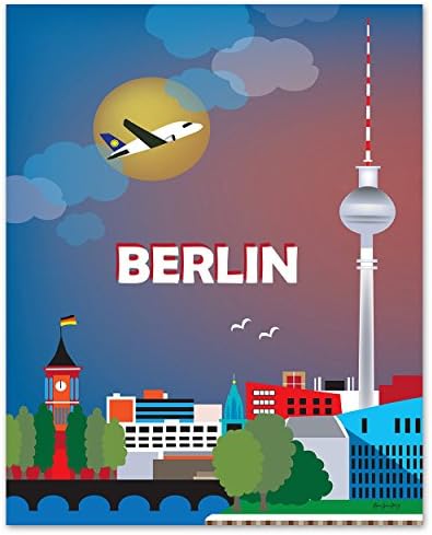 Berlin, Germany Print - Retro Inspired Travel Wall Art for Home and Office - art sizes: 8 x 10, 11 x 14, 16 x 20, 24 x 30, 36 x 45