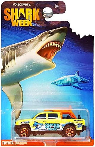 Matchbox Discovery Shark Week Toyota Tacoma Lifeguard Pickup Truck Yellow