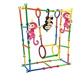 Baby Monkey Toy Stent, FanXing DIY Building Playset Interactive Baby Monkey Climbing Stand for Monkey Mia (40pc)