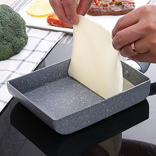 Olayer Frying Omelet Fried Eggs Square Pan Aluminum Non-stick Multi Color
