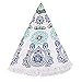ONEPACK Extra Thick Mandala Blanket Tassel 100% Cotton Round Roundie Design-Picnic Blanket,Beach Blanket/Mat,Carpet,Table Cloth,Wall Tapestry,Diameter 60inch (Blue and White Porcelain)