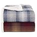 Eddie Bauer - Blanket, Super Soft Reversible Sherpa & Brushed Fleece Bedding, Ideal Throw Blankets for Couch, Plaid Home Design (Nordic Raisin)