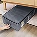 Lifewit Large Capacity Under Bed Storage Bag with 5 Clear Window for Clothing, Shoes, Blankets, Clothes, Sweaters, Grey