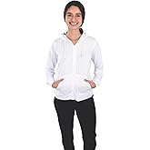 Cottonhood Women's Zip Up Hoodie - Lightweight Athletic Jacket for Women, Full Zip Soft Jersey-Knit Workout Jacket Sweatshirt