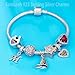Sambaah Alphabet Charm Letter Beads Solid 925 Sterling Silver with Cubic Stones, Complete A~Z Gift Options fit Pandora European Bracelets (M)