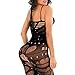 QueensHot Sheer Black Lingerie Babydoll Crotchless Teddy Nightie Leotard Body Suit Stocking Large