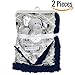 Baby Blanket + Plush Toy Or Neck Pillow 30” X 40”— Swaddle Blanket - Security Blanket - Toddler Blanket- Newborn Blanket- Baby Blankets for Girls & Boys - para Bebe Niña Bebe Niño (Navy)