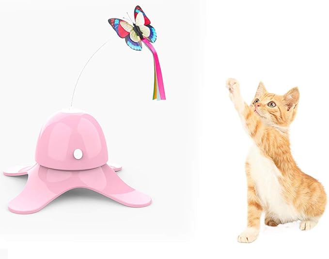 Amazon Urhomy 猫じゃらし ペット用電動おもちゃ 猫スティック 自動猫のおもちゃ おもちゃ 釣竿 釣りざお バタフライ 面白い 退屈な対策 インタラクティブおもちゃ 電気蝶ペットのおもちゃ 猫の蝶のおもちゃ 猫ちゃん興奮 ストレス解消対策 運動不足に