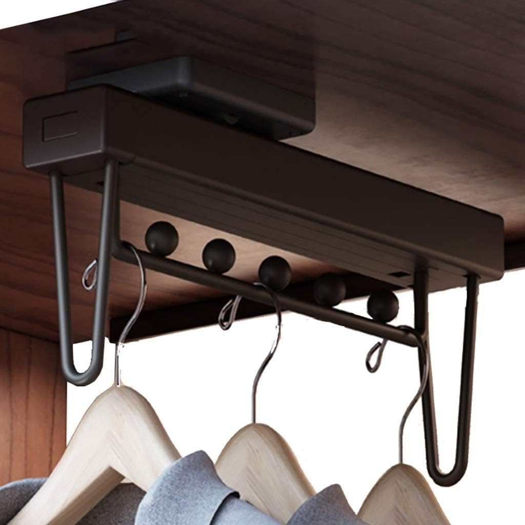 FKDEKUZI Extendable Closet Sliding Rail,Pull Out Clothes Hanger,Clothes