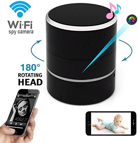 Wifi Spy Camera Bluetooth Music Player Speakers Hidden Camera Wireless HD 1080P With Adjustable angle Lens Motion Detection Alarm Mini Nanny Cameras