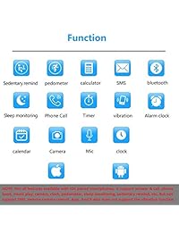 Smart Watch   Aeifond Touch Screen Sport Smart Wrist Watch Bluetooth Smartwatch Fitness Tracker Camera Pedometer SIM TF Card Slot Compatible Samsung Android iPhone iOS Women Kids Men (Black)