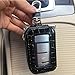 DC Car Key Case Genuine Leather Keychain Bag for Automotive Remote Keys (Black Single Case)