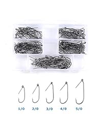 Thorn Twister Gusano Keeper softbait Kit de gancho con caja de aparejos de pesca 125 pieces