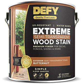 DEFY Extreme 1 Gallon Semi-Transparent Exterior Wood Stain, Butternut