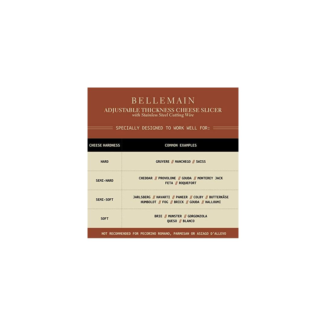 Bellemain Stainless Steel Wire Cheese Slicer Hand Held Cheese Cutter