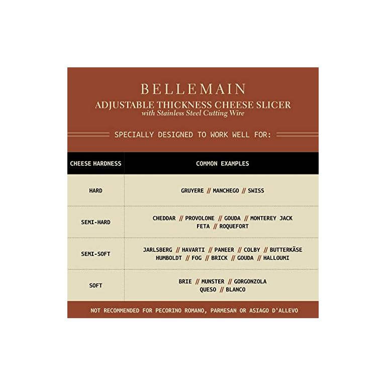 Bellemain Stainless Steel Wire Cheese Slicer Hand Held Cheese Cutter