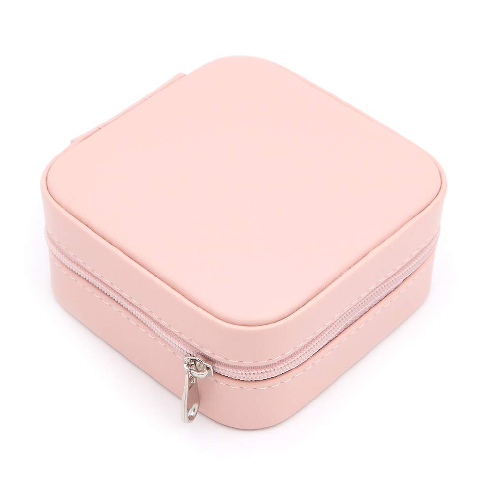 Shiwaki Jewellery Box, Faux Leather Jewelry Case, Jewelry Storage Case for Rings, Earrings, Necklace, Bracelets Organizer Jewellery Storage Boxes - Romantic Pink