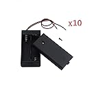 Black Plastic 2 x 1.5V AA Battery Box Case Cell