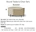 Protective Covers Weatherproof Patio Table and Chair Set Cover, 48 Inch x 54 Inch, Round Table, Tan - 1158-TN