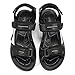 Camfosy Sport Sandals for Women, Leather Summer Sandals Athletic Hiking Outdoor Open Toe Anti Slip Walking Shoes Fisherman Beach Shoes Black 10