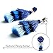 Blue Ombre 3 Layer Tiered Thread Tassel Earrings Blue Tassel Dangle Drop Earrings for Women Sapphire Studs Birthday Party Valentines Gift