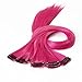 Neitsi® 10pcs 18inch Colored Highlight Synthetic Clip on in Hair Extensions #F09 Rose