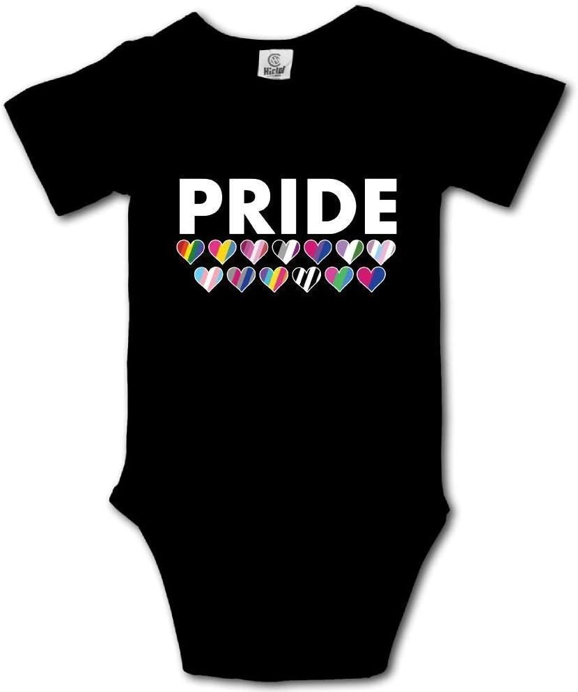 John. G Damen Pride Heart Flags Infant Baby Short Sleeve Bodysuit Romper