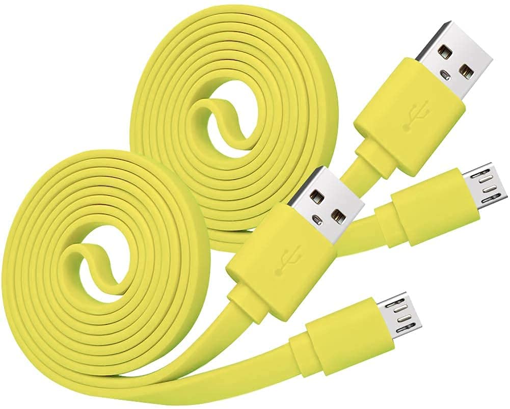 2 Pieces UE Boom Replacement Charging Cable Power Cord Cable Extension cord is Compatible with UE Boom Boom2 Megaboom Miniboom Roll Wireless Speaker (Yellow/2 Pieces)