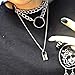 Gothic Dark Style Multilayer Lock Chain Necklace Black Leather Choker Punk Rave Jewelry Pendant Women Black Leather Choker