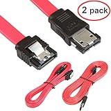 LINESO 2 Pack ESATA TO SATA Cable ale to male M/M Shielded Extender Extension HDD 6Gbps