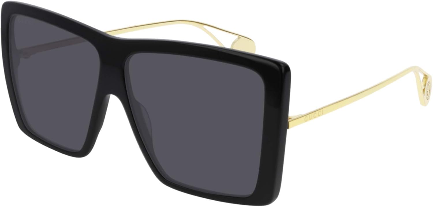black oversized gucci sunglasses