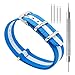 CIVO Watch Bands Premium Ballistic Nylon Watch Strap Stainless Steel Buckle (Sky/Ivory, 22mm)