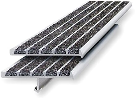 Stair Nosing, Black, 48in W, Extruded Alum