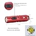 RovyVon Aurora 550 Lumens Outdoor EDC Mini Keychain Rechargeable LED Flashlight, Hard Anodizing Aluminium Alloy Built-in Li-ion Battery 45 Minutes Fast Charging, Waterproof IPX-65 Small Torch, A3(Red)