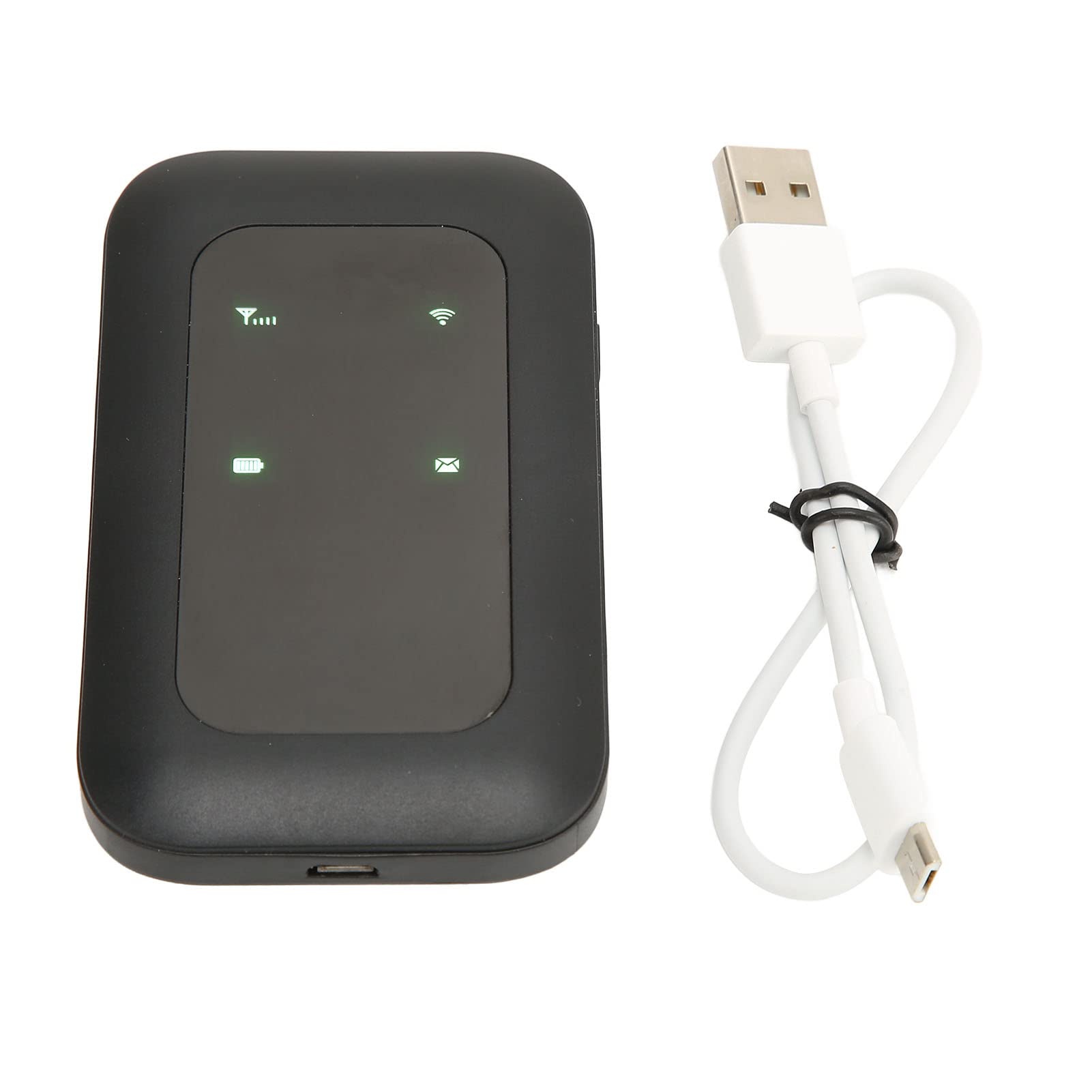 jerss Mobile WiFi Hotspot, High Speed ​​Card Inserted 4G WiFi Router Black H806 with Smart LED Display for Car for Laptop for Desktop for Travel