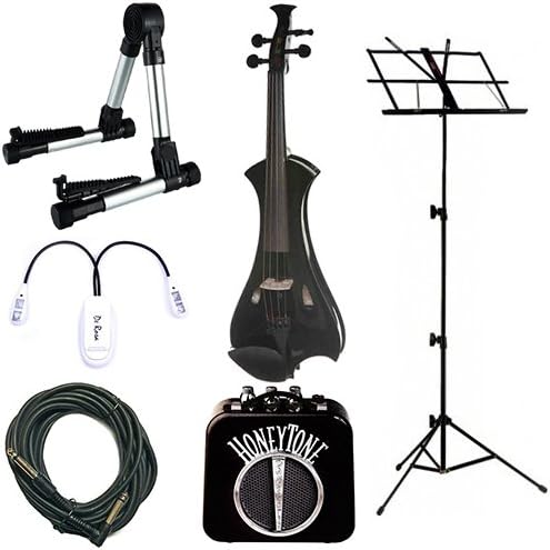 Black Meisel Electric Violin Deluxe w/Accessories