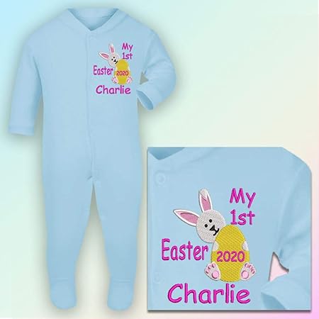 my first easter sleepsuit