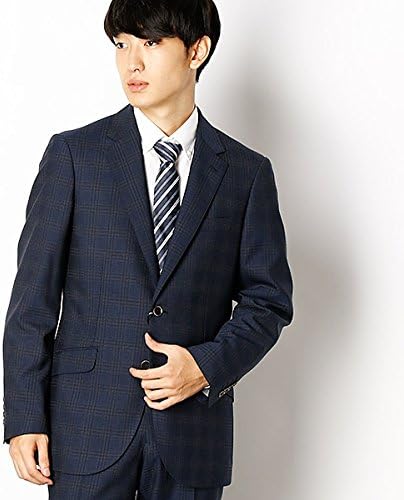 Amazon Co Jp メンズビギ Men S Bigi ストレッチ シャドーグレンチェック ジャケット スーツ組上 01ネイビーグレンチェック L 服 ファッション小物