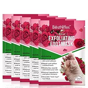 Amazon.com : Foot Peel Mask 5 Pack, Rose Exfoliator Foot Mask Peeling Away  Calluses Dead Skin Remover Repair Rough Heels, Baby Soft Smooth Touch Feet-Men  Women : Beauty