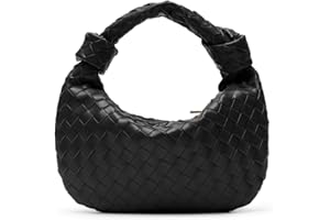 APRYL Woven Handbags for Women, Hobo Bags for Women, Fashion Knotted Small Top Handle Purse Clutch, Soft Vegan Leather