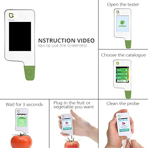 GREENTEST 2 / High Accuracy Read Digital Food Nitrate Tester, Fruit and Vegetable Nitrate Detection (White) Health Care - Thumbnail 3