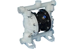 Air Operated Double Diaphragm Pump 3/4" 68L/min PP Rubber Diaphragm Optional for Chemical Industrial Water Treatment (Color :