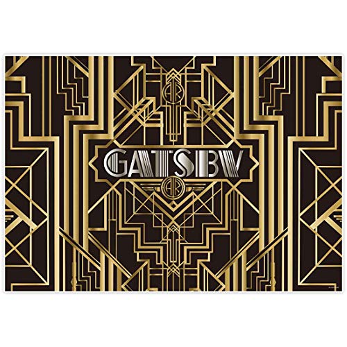 Allenjoy 7x5ft Photography backdrops Great Gatsby Birthday Adults Children Party Black and Gold Golden Banner Photo Studio Booth Background Newborn Baby Shower photocall