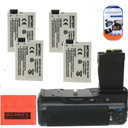 Battery Grip Kit for Canon Rebel T2i T3i T4i T5i Digital SLR Camera Includes Qty 4 Replacement LP-E8 Batteries + Vertical Battery Grip + More!!