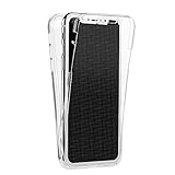 iPhone X Case - Ultra Slim [Full Body Protection] Scratch Resistant Hybrid Bumper Transparent Cover with Built-in Flexible Gel Screen Protector - (Clear) and Atom LED for Apple iPhone X