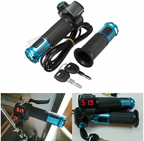 24V 36V 48V Scooter EBike Electric Throttle Grip Handlebar LED Digital Meter