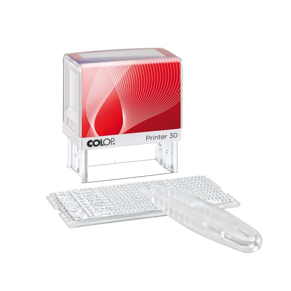 COLOP Printer 30/2 Set | 100887 | 47x18mm DIY Stamp Kit | Create Your Own Custom Self-Inking Stamp